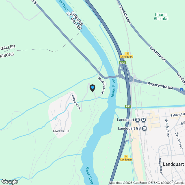 Einmalige Gelegenheit in Mastrils  Grosszügige 1781m² Parzelle mit vielseitigem Potenzial - Karte