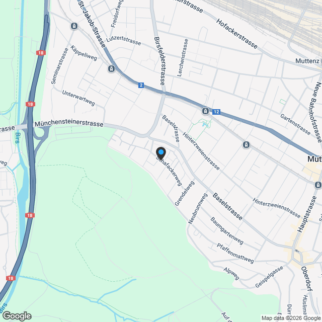 Neubau OAK - Einzigartige 4.5-Zimmer-Wohnung in Muttenz - Karte