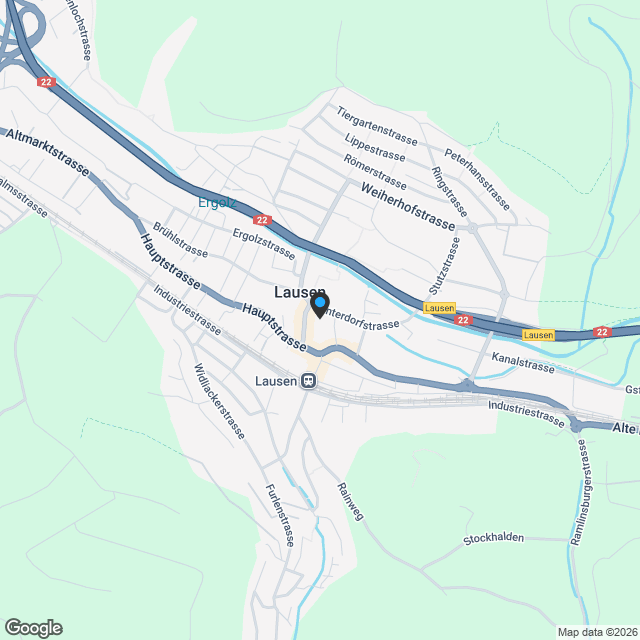 Neubauprojekt im Dorfkern von Lausen - Karte
