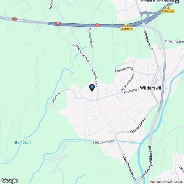 4.5-Zimmerwohnung Nr. 9 mit sonniger Terrasse und zwei Balkonen im Neubau-Mehrfamilienhaus Schönbühl 360° in Wilderswil - Karte