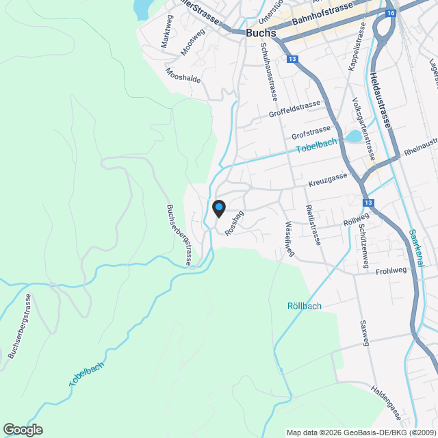 Attraktive 4 ½-Zimmer-Eigentumswohnung an idyllischer, ruhiger Wohnlage in Buchs - Karte
