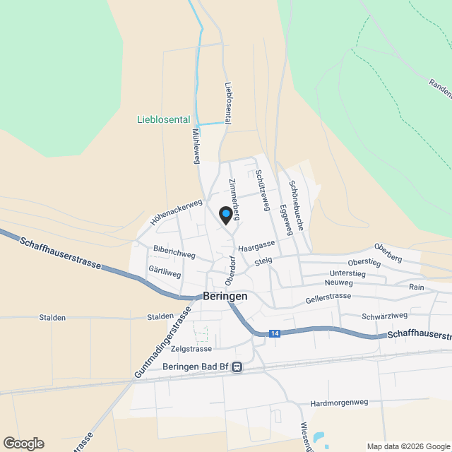 Moderne 3.5-Zimmer-Wohnung mit Panoramablick in Beringen - Karte