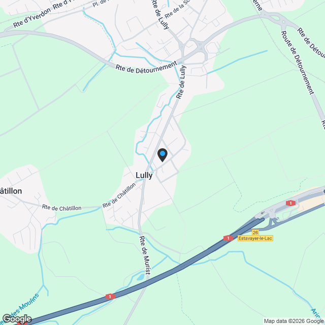 Nouvelle construction au coeur de Lully, 2.5 pièces spacieux - Karte