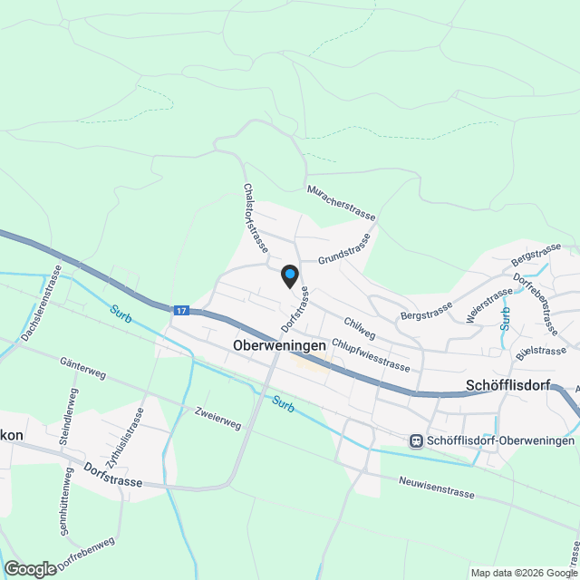 Modernes Neubauprojekt in Oberweningen: Exklusives Eckhaus mit viel Umschwung - Karte