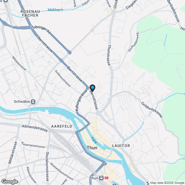 ImmoWyss -  Neue 4,5-Attikawohnung an zentraler Lage in Steffisburg - Karte