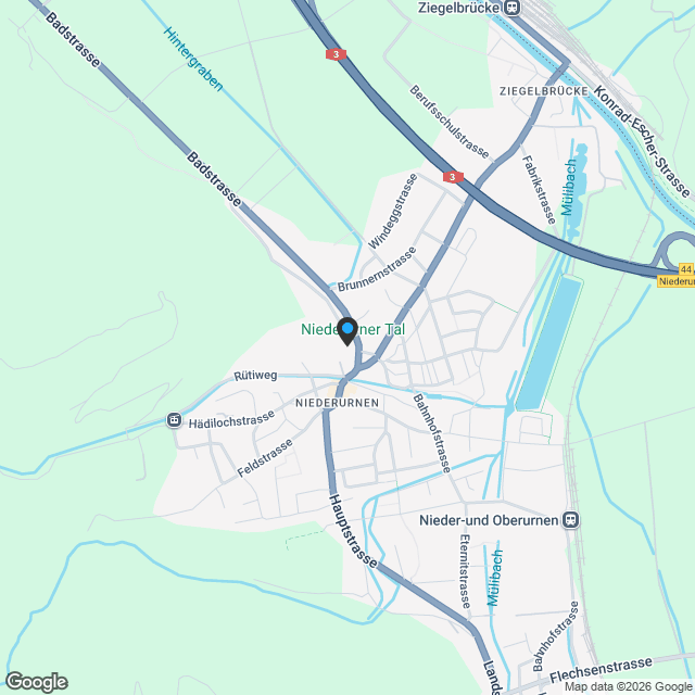 3.5 Zimmer Dachwohnung in Niederurnen - Karte