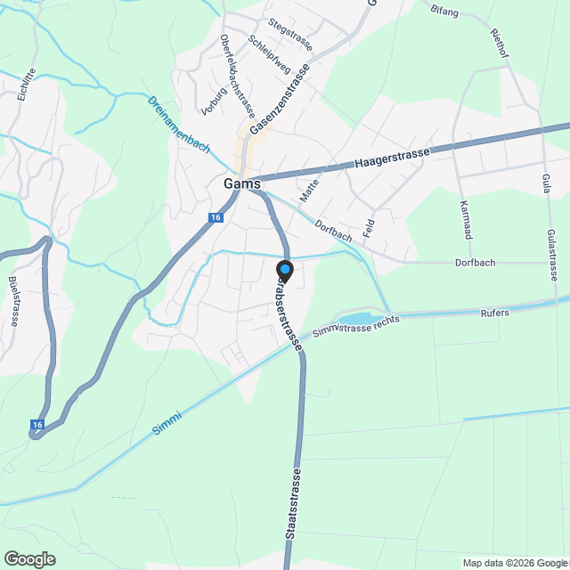 4 1/2-Zimmer Wohnung in Gams - Karte