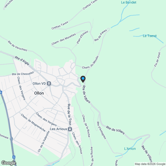 Projet neuf! Nouveaux logements au coeur d'Ollon - Karte