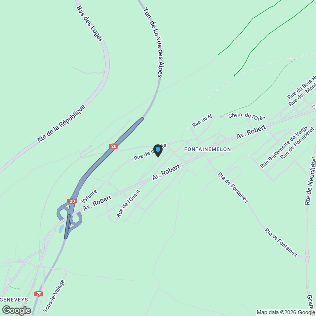 Villa moderne de 4,5 pièces à Fontainemelon avec vue magnifique - Karte