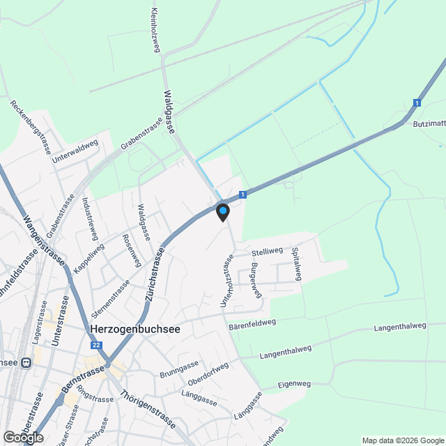 Moderne 5.5-Zimmer-Wohnung  mit Galeriegeschoss in Herzogenbuchsee - Karte