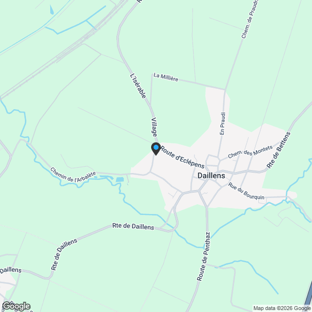 Daillens - 3.5 pièces neuf - Balcon - Belle Vue sur le Jura - Karte