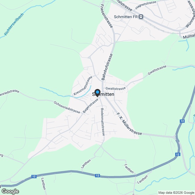 Div Moderne 2.5-4.5-Zimmer Wohnungen mit Balkon und Duplex Attika mit Terrasse in Schmitten - Karte