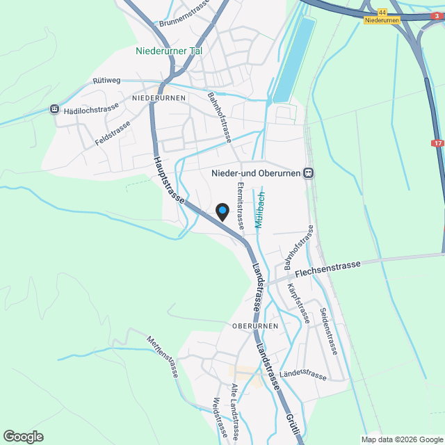 Gemütliches Einfamilienhaus und 847 m2 Grundstück mit Ausbaupotenzial in Niederurnen, Kanton GL - Karte