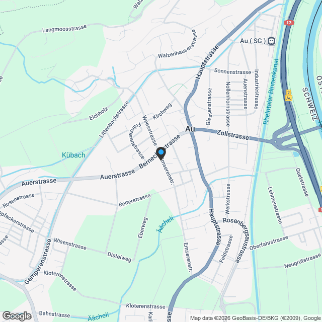 Wohnen mit Blick auf die Reben von Berneck - Überbauung Emseren, Au - Karte