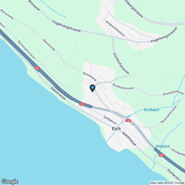 Projektankündigung: Villa oder Duplex-Villa mit traumhafter Seesicht auf den Sempachersee - Karte