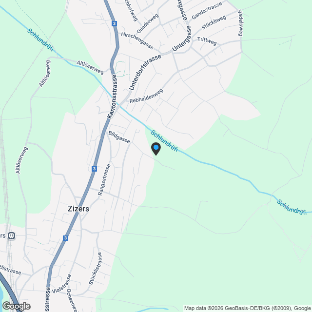 Zizers: Dachloft-Maisonette im Schlossambiente - Karte