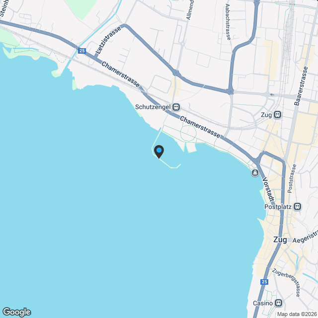 «Lake Pavilion» – Exklusives Neubauprojekt in der Stadt Zug - Karte