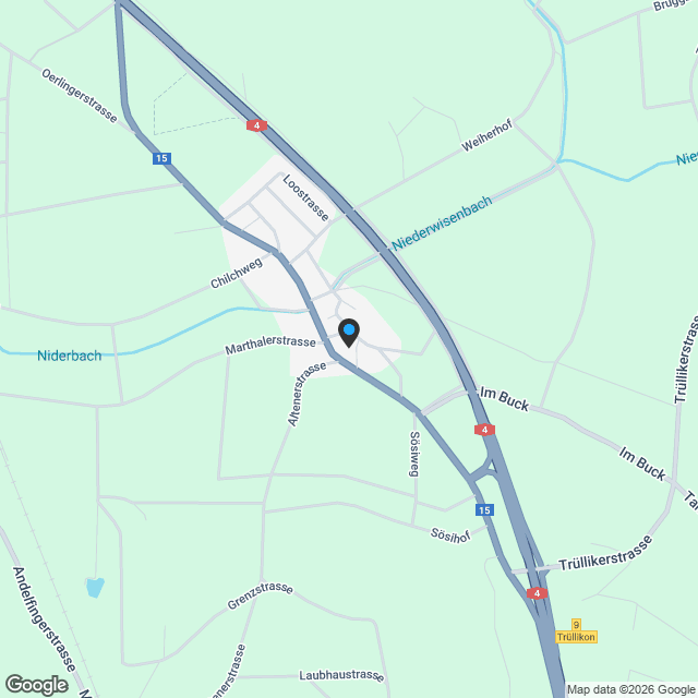 3.5-Zimmer-Neubauwohnung im 1.OG mit zwei Balkonen in Oerlingen - Karte