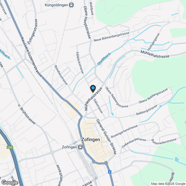 Zentralgelegene Wohnungen in Zofingen - Karte