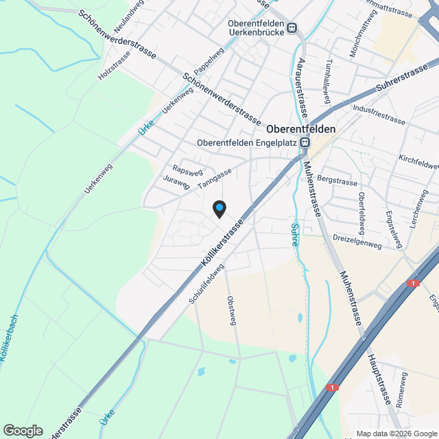 Moderne 5.5-Zimmer-Doppelhaushälfte in Oberentfelden - Neubau 2025 - Karte