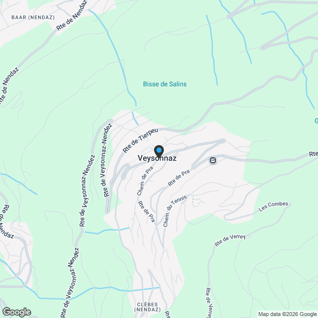 Attique de 4.5 pièces à Veysonnaz avec jardin et 2 places de parc - Karte