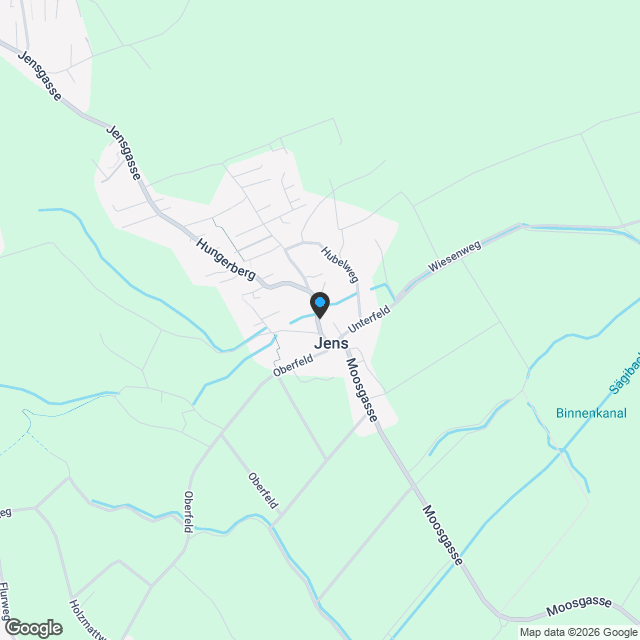 Familienfreundliches Neubau-Eckhaus im Dorfkern von Jens - Karte