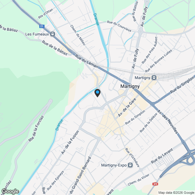 3.5 pièces au centre de Martigny dans nouvelle PPE Le Vieux Pont - Karte