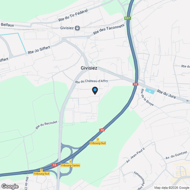 Magnifique attique 2,5 pcs avec grande terrasse à Givisiez - Karte