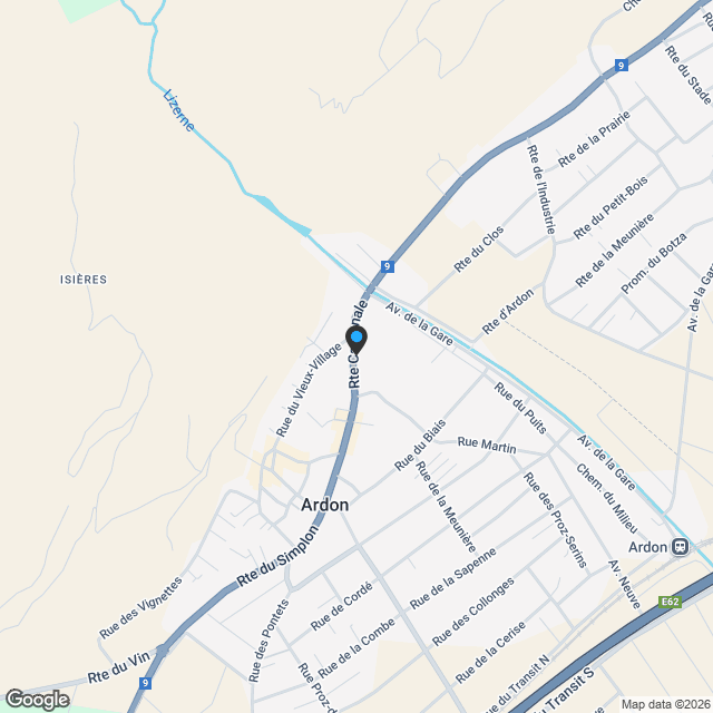 Ardon - Résidence Le Trèfle, 4.5 pces neuf au rez - Karte