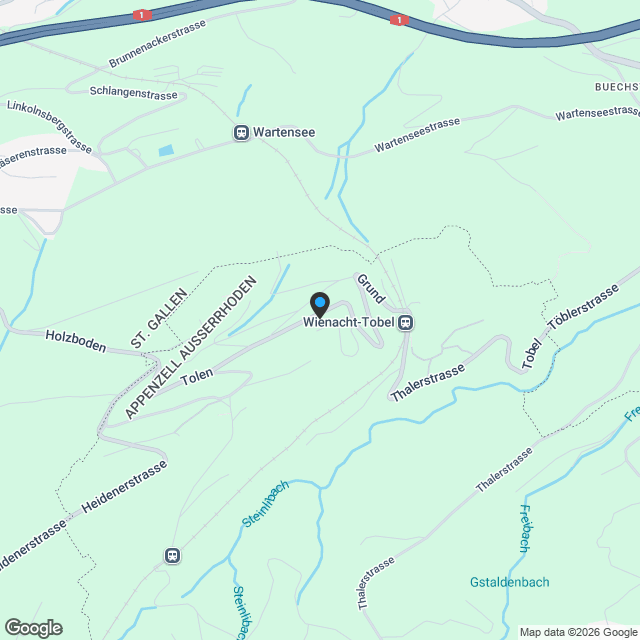 Ökologische 2.5-Zimmer Wohnung mit Balkon in Wienacht-Tobel (Neubau) - Karte