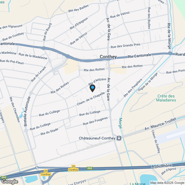 Magnifique Attique 4,5 neuf avec vue panoramique et terrasse de 55 m2 sud-est - Karte