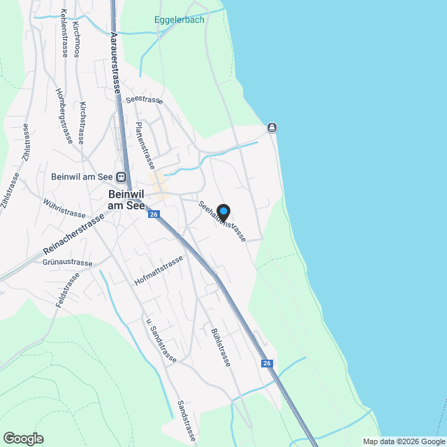 7 moderne Villen mit Panorama-Seesicht in Beinwil am See - Karte
