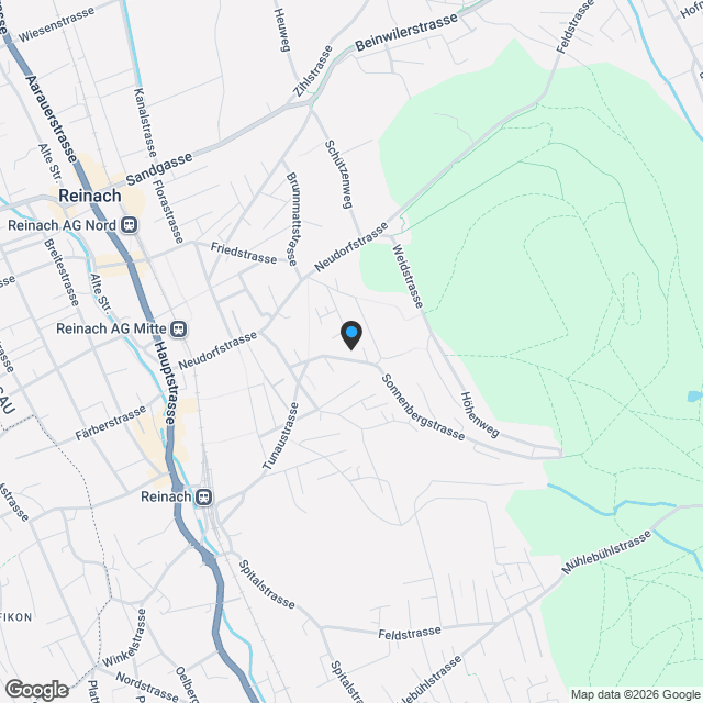 Neubau 5.5-ZI-EFH mit Attika-Geschoss / Reinach AG - Sonnenlage und Weitblick - Karte