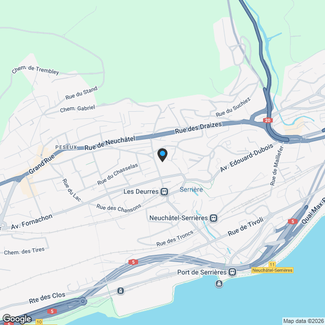 Attiques - Magnifiques appartements de 3.5 et 4.5 pièces avec vue exceptionnelle à Neuchâtel - Karte