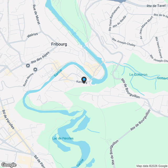 Magnifiques 2.5 pcs proche Sarine en basse ville de Fribourg - Karte