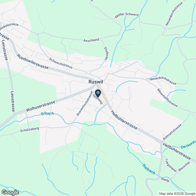 Moderne 4.5-Zimmer-Neubau-Gartenwohnung mit Einstellhalle in Ruswil - Karte