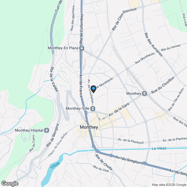 Joli 2,5 pièces avec balcon au centre de Monthey - Karte