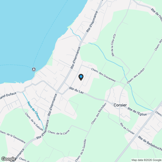 Coïa, Corsier - 3 villas à proximité du lac - Karte