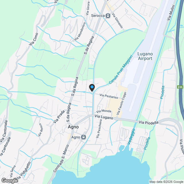 Moderno appartamento di 4.5 locali ad Agno/Moderne 4.5-Zimmer-Wohnung in Agno - Karte