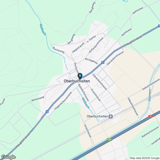 Mehrfamilienhaus und bewilligtes Bauprojekt für 5 Reihenhäuser - Karte