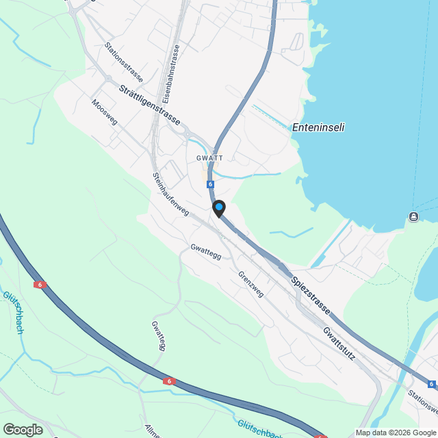 Neubauprojekt Gwattmoos: 4½-Zimmerwohnung im 1. OG - Karte