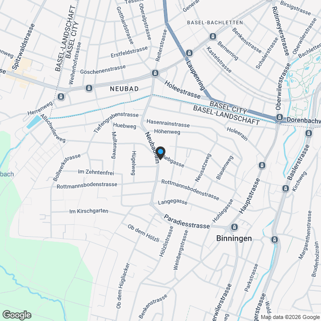 Exklusives Atrium-Einfamilienhaus an ruhiger Lage in Binningen - H1 - Karte