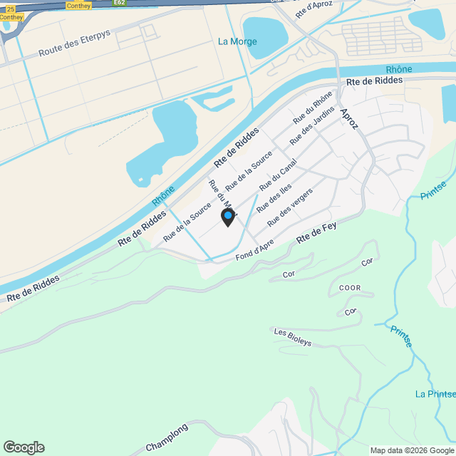 Magnifique appartement de 3,5 pièces neuf à Sion - Karte