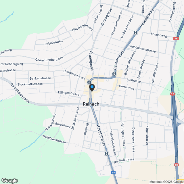 Ihr Rückzugsort im Herzen von Reinach: Maisonette mit eigenem Garten - Karte