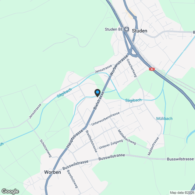 Moderne grosse ATTIKA 4 1/2 Wohnung in Worben (BE) - Karte