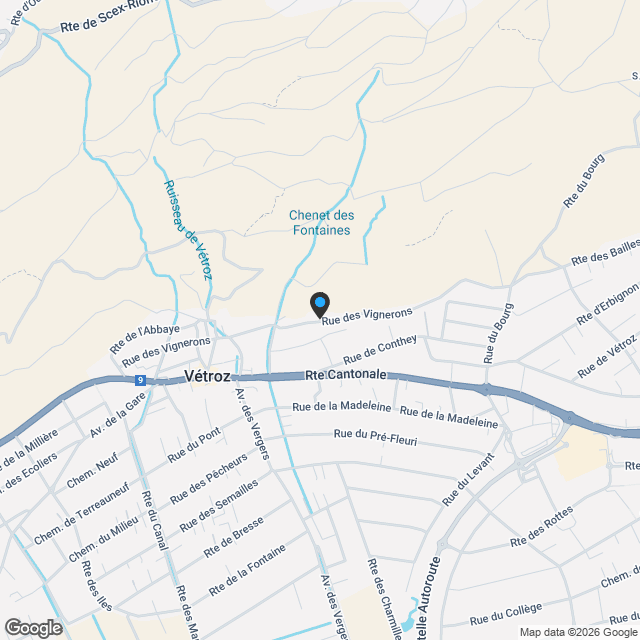 Nouvelle Résidence Le Domaine à Vétroz en 2025 - 3.5/4.5 pièces - Karte