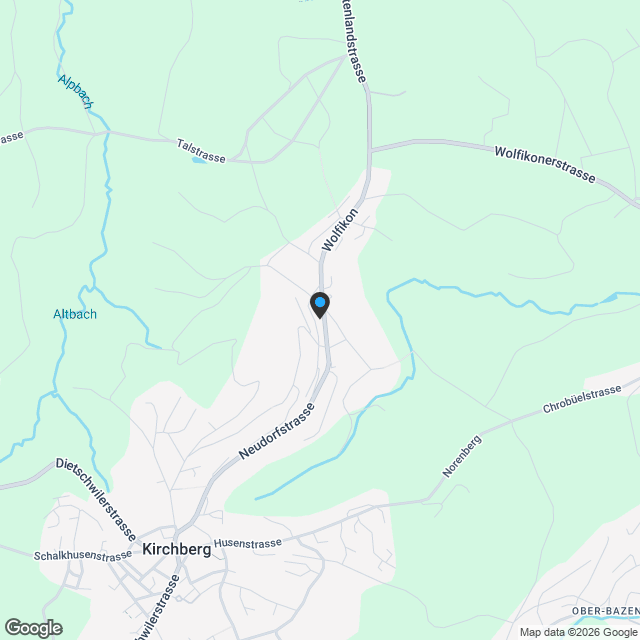 Kirchberg SG  wohnen über der Nebelgrenze - Karte