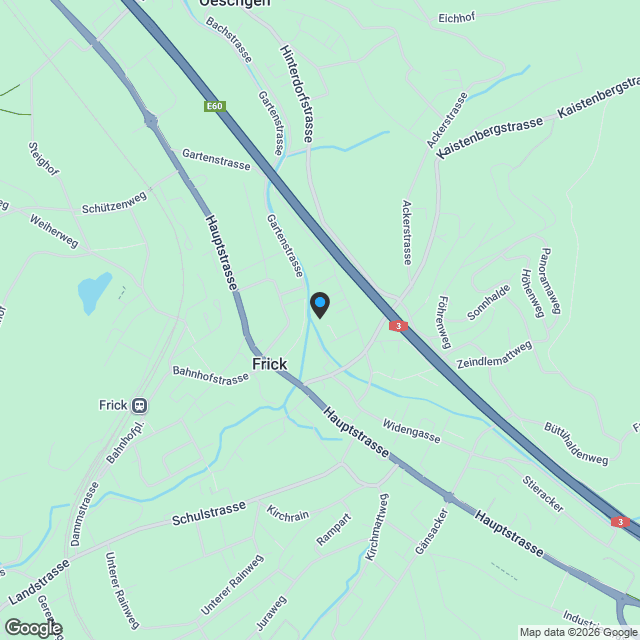 Moderne 3.5-Zimmer-Wohnung in Frick  Ruhige Lage direkt am Bach - Karte