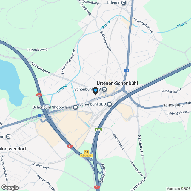 NEUBAU Viermoos - Wohnen an bester Zentrumslage von Urtenen-Schönbühl - Karte