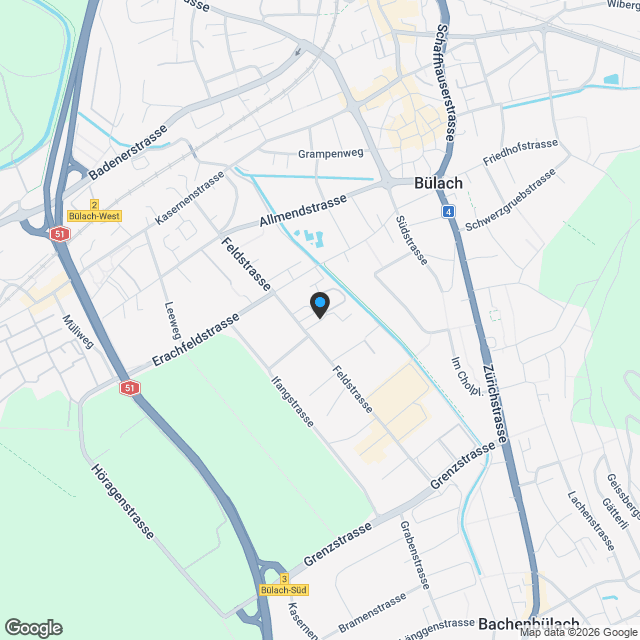 12 lichtdurchflutete Eigentumswohnungen in Bülach - Karte